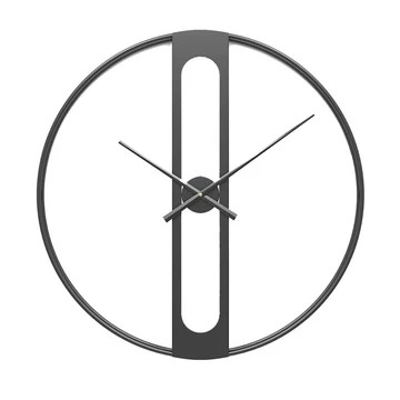 horloge design murale noire