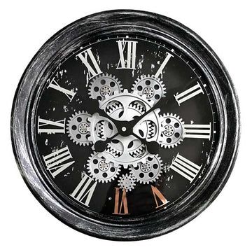 Horloge engrenages noire