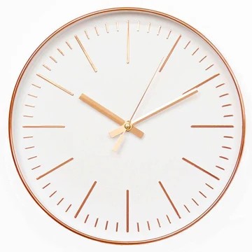 Horloge Murale Design rose gold