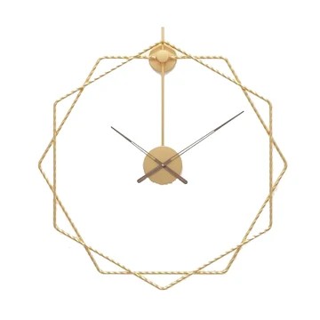horloge murale designer dorée