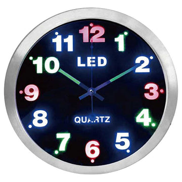 horloge murale LED en métal