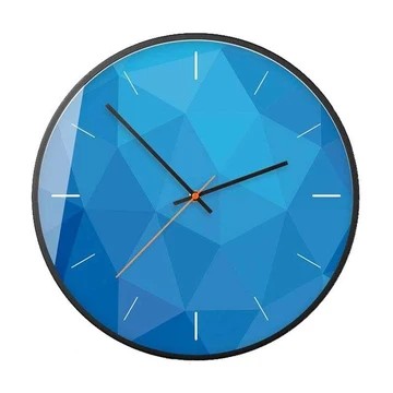 Horloge murale moderne bleue