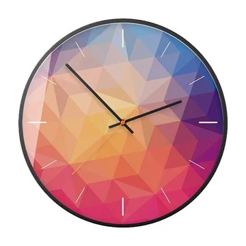 Horloge murale moderne colorée