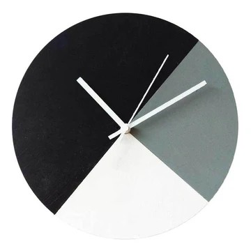 horloge murale moderne trois couleurs