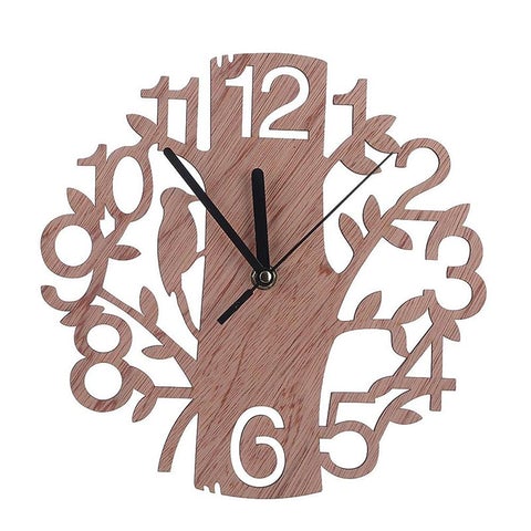 Horloge murale en bois originale silencieuse