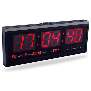 Horloge thermomètre digitale rouge