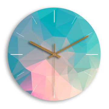 horloge murale en verre multicolore
