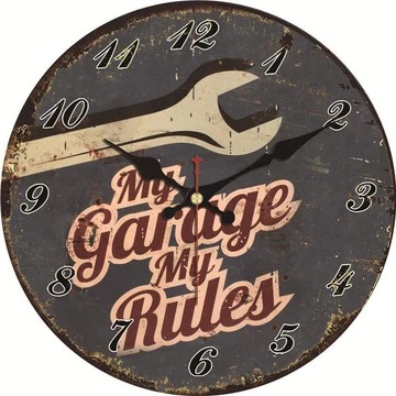 Horloge murale vintage de garage