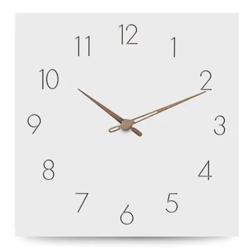 Horloge murale design en bois carré