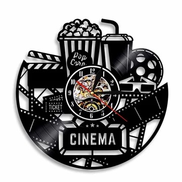 horloge murale vinyle cinéma