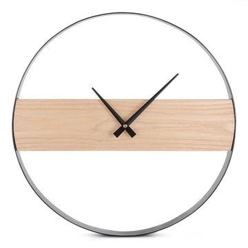 Horloge scandinave en bois et métal
