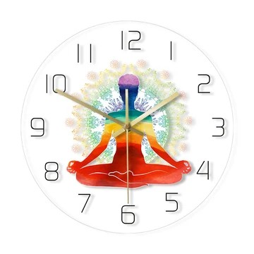 Horloge murale yoga rétroéclairée