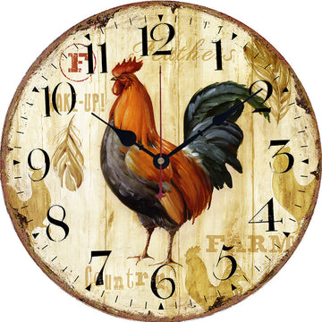 Horloge murale vintage coq