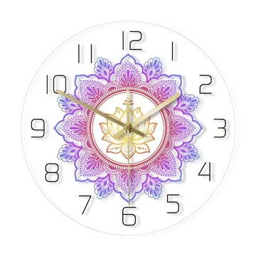 Horloge murale fleur de lys rétroéclairée
