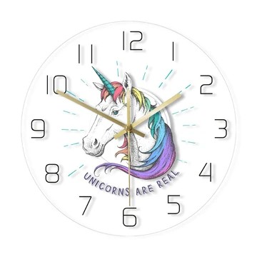 Horloge murale licorne rétroéclairée