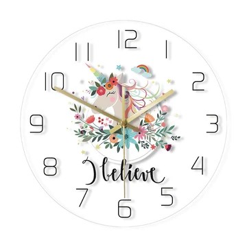 Horloge murale licorne animée rétroéclairée
