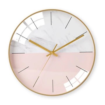 Horloge murale design rose et blanche