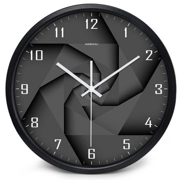 horloge murale design noire