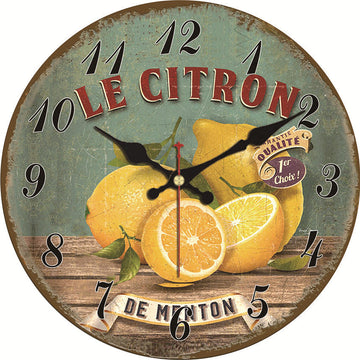 Horloge vintage <br> Le citron