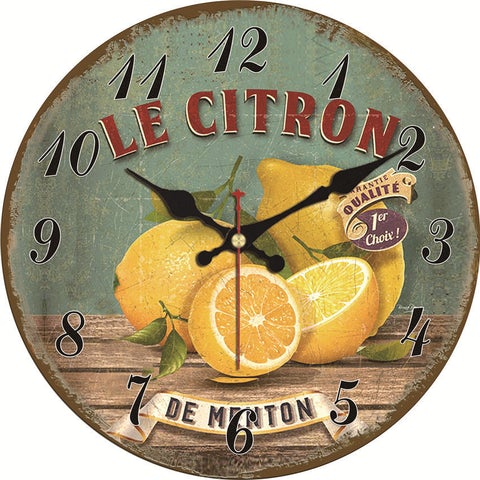 Horloge vintage <br> Le citron