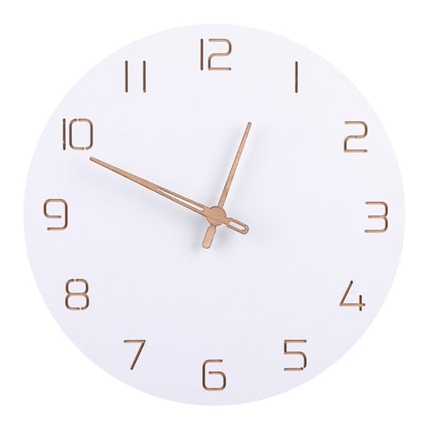 horloge murale en bois blanc