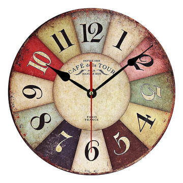Horloge Murale en Bois Vintage