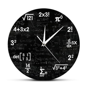 horloge murale originale mathématiques