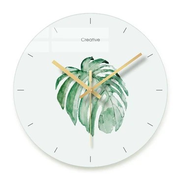Horloge murale design plantes grasses